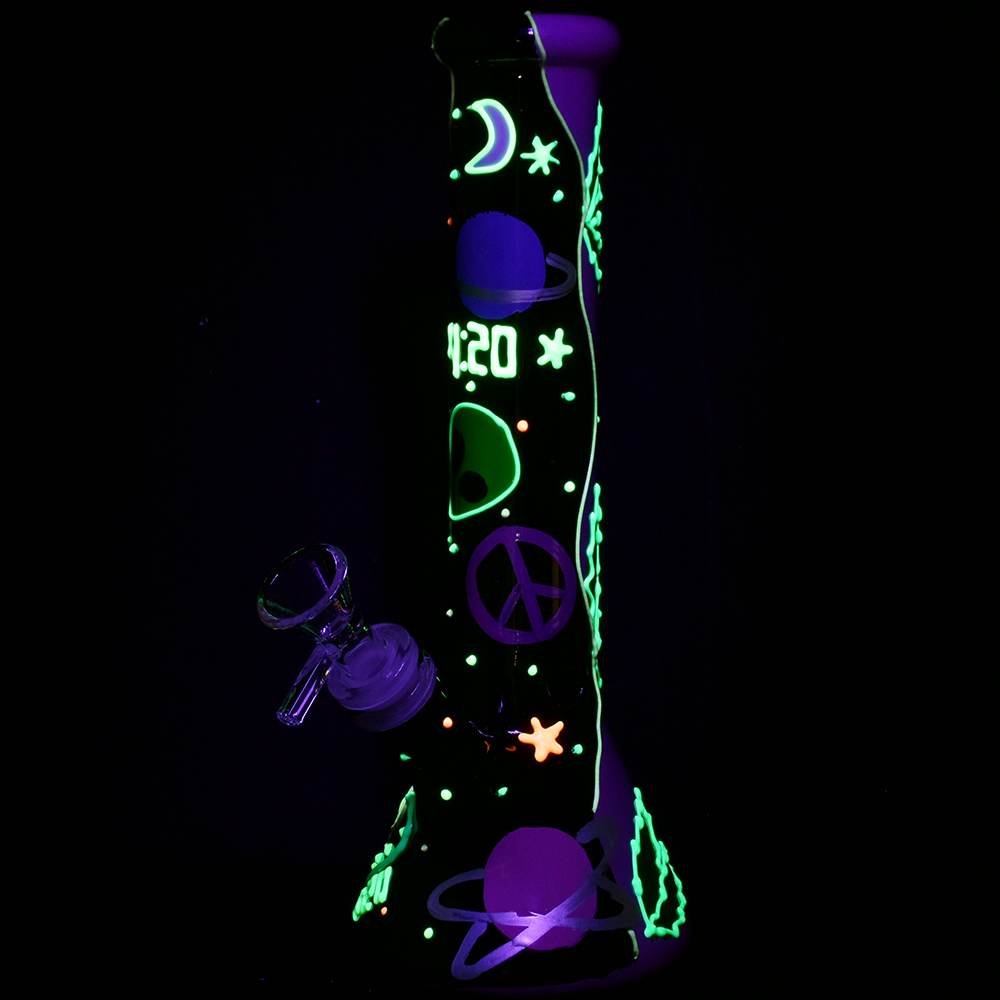 420 Beam Me Up Beaker Bong | Glow In The Dark