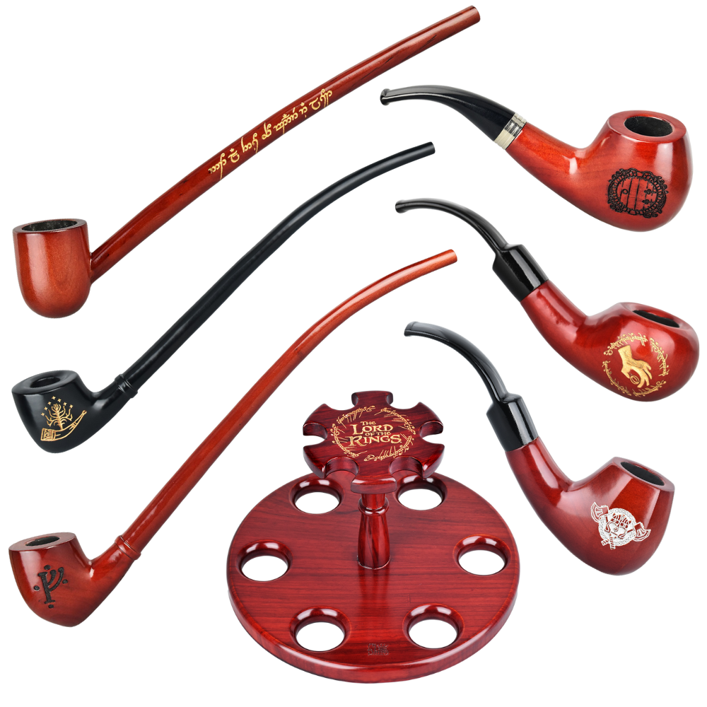Fellowship Smoking Pipes & COUNCIL OF ELROND™ Stand Bundle | Shire Pipes™ x The Lord of the Rings™