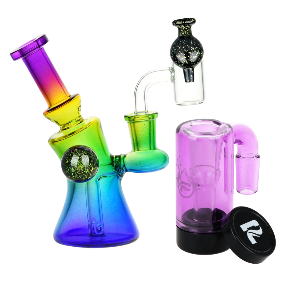 Candy Craze Dab Rig, Oil Reclaimer, & Carb Cap Bundle