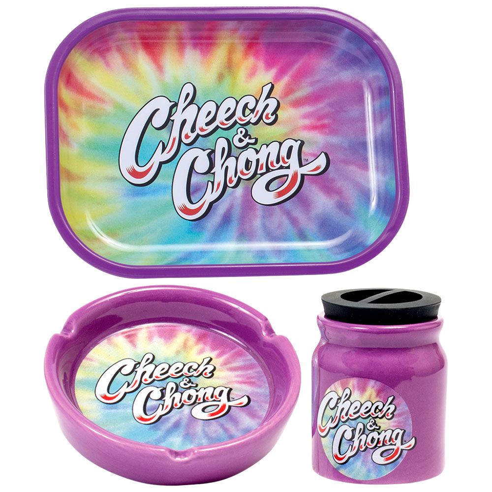 Cheech & Chong Smoke Lover's Gift Set | Purple Tie Dye