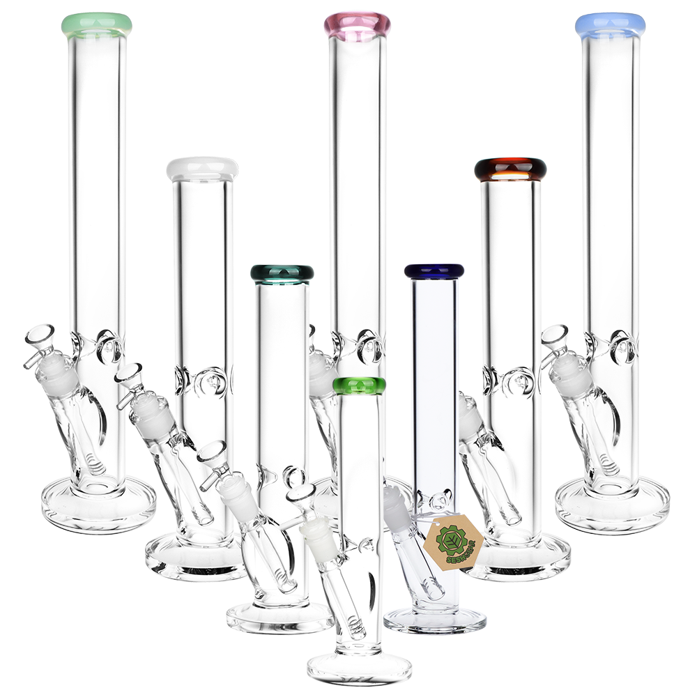SeshGear Classic Glass Straight Tube Bong | All Sizes Group