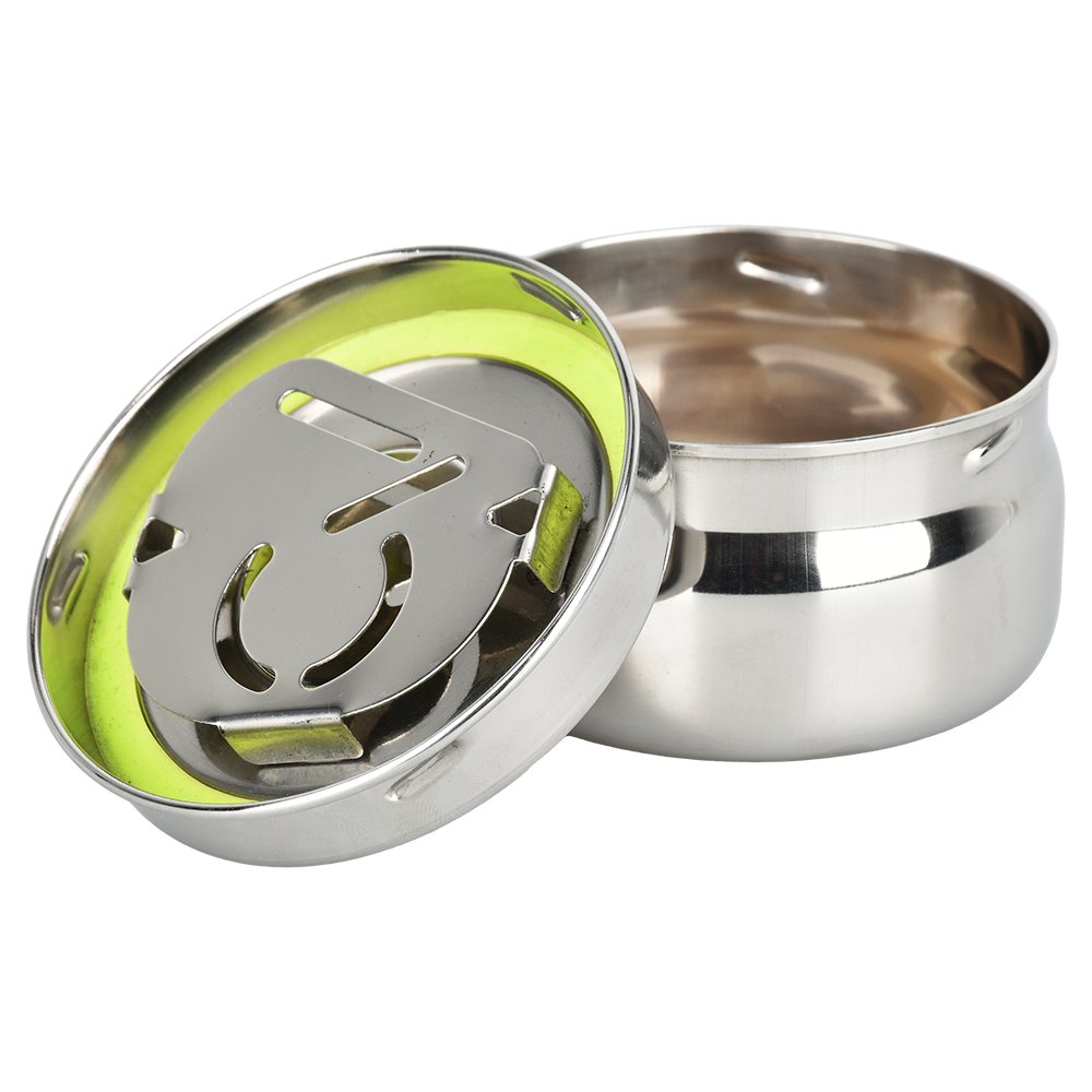 CVault Twist Stainless Steel Storage Container | Open View