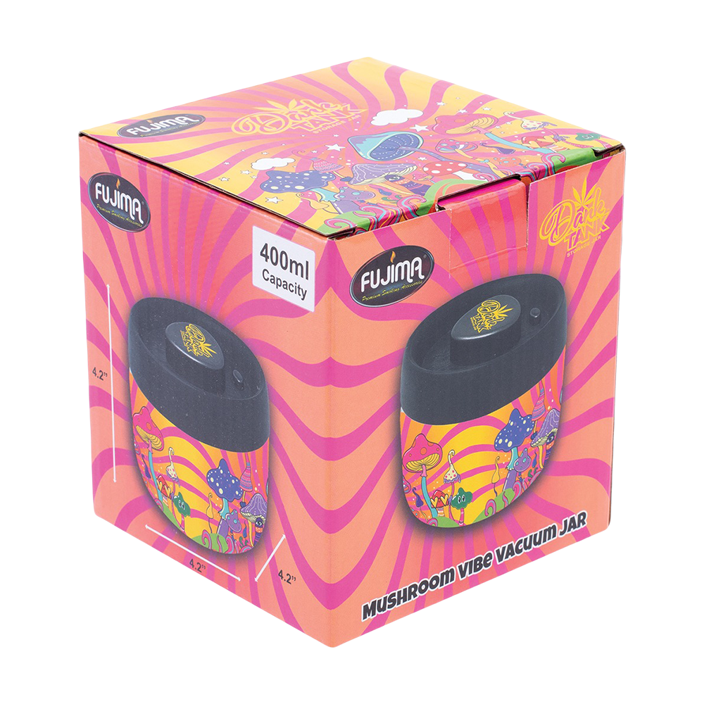 Dank Tank Vacuum Glass Jar | Mushroom Vibe | Packaging