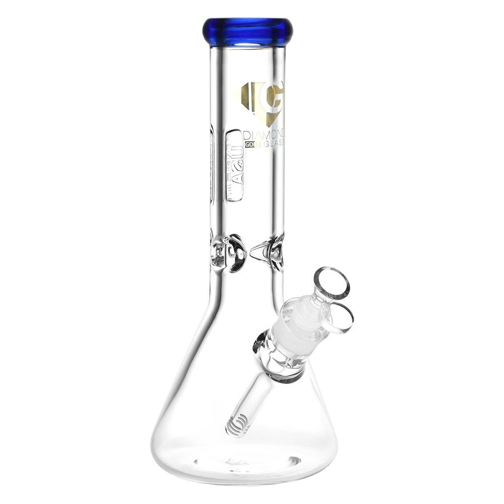 Diamond Glass American Made Beaker Bong | Blue