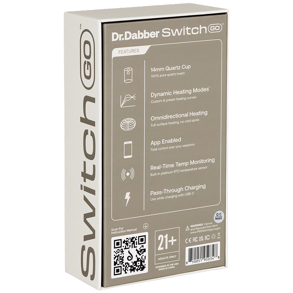 Dr. Dabber Switch GO™ eRig | Packaging Back View