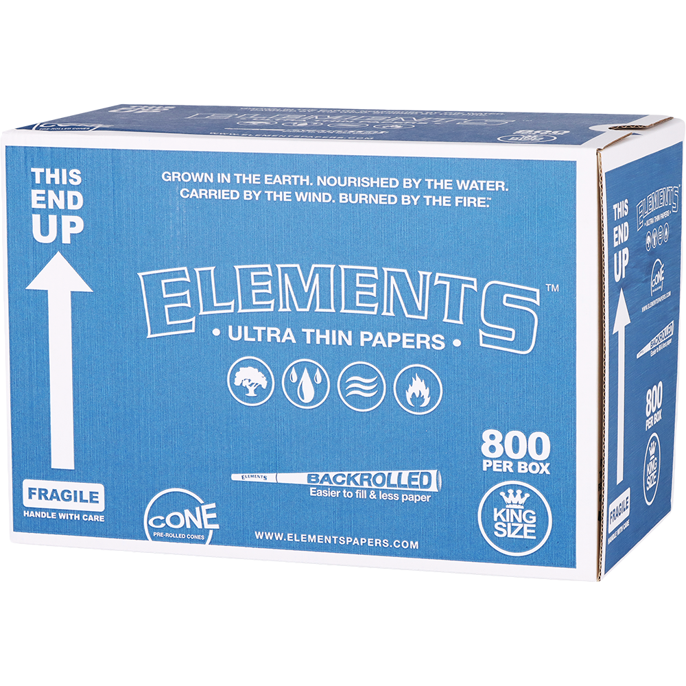Elements Rice Pre-Rolled Cones | 800pc Bulk Box