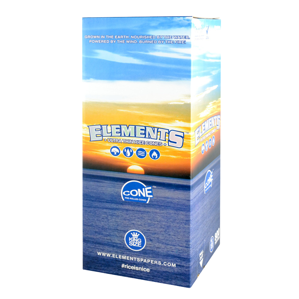 Elements Rice Pre-Rolled Cones | 800pc Bulk Box