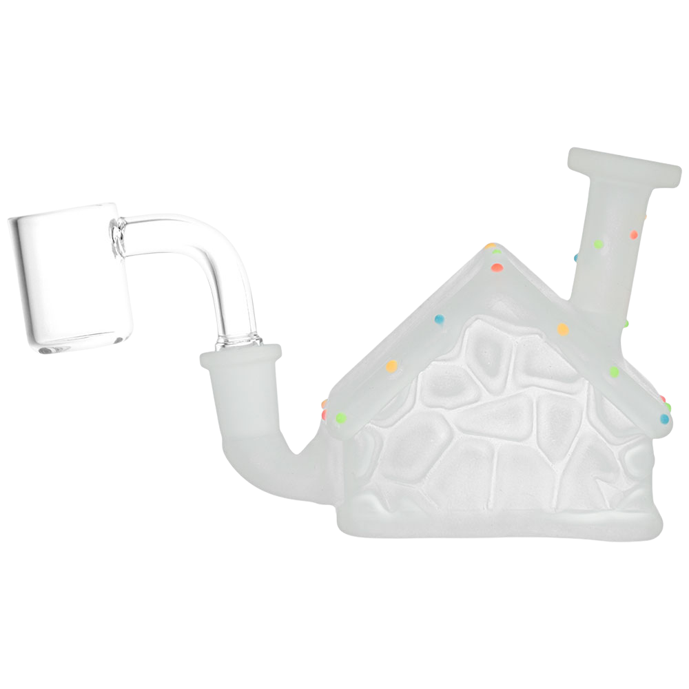 Frosted Christmas House Dab Rig | Back View