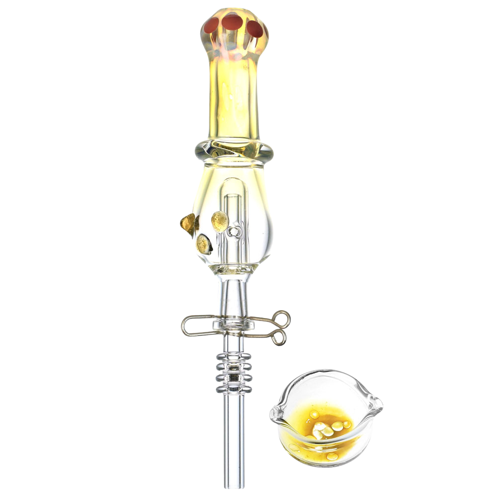 Fumed Glass Vapor Vessel & Dish