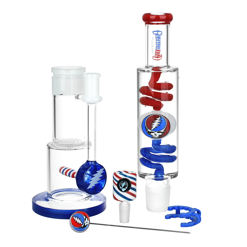 Grateful Dead x Pulsar 10 Year Flood Glycerin Stacker Bong Set | Pieces