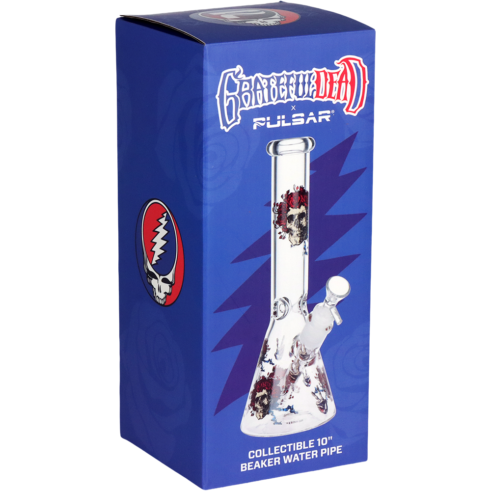Grateful Dead x Pulsar Beaker Bong | Bertha Peace | Packaging Front View