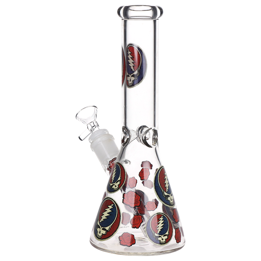 Grateful Dead x Pulsar Beaker Bong | Patchwork | Back View