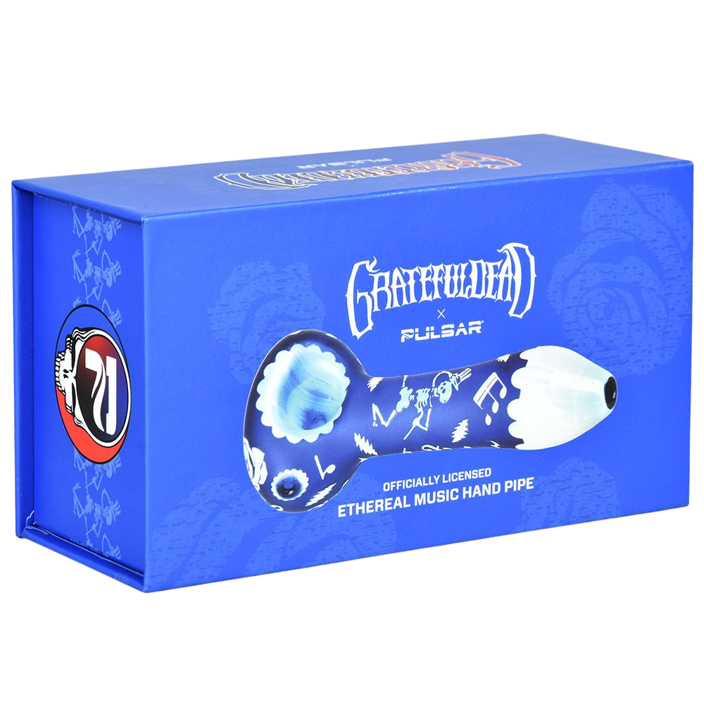 Grateful Dead x Pulsar Etched Spoon Pipe | Steal Your Face | Packaging