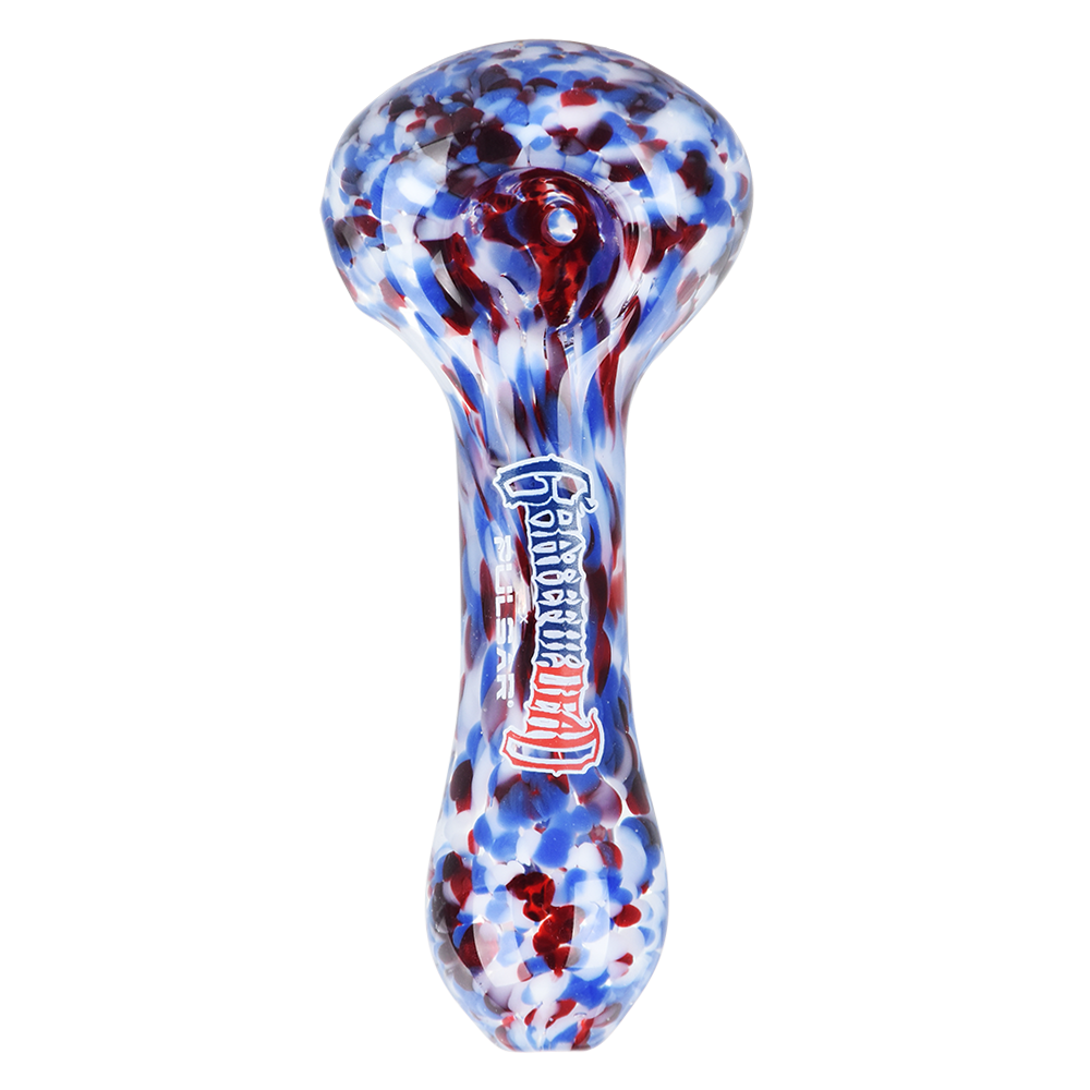 Grateful Dead x Pulsar Frit Spoon Pipe | Acid Rain | Top View