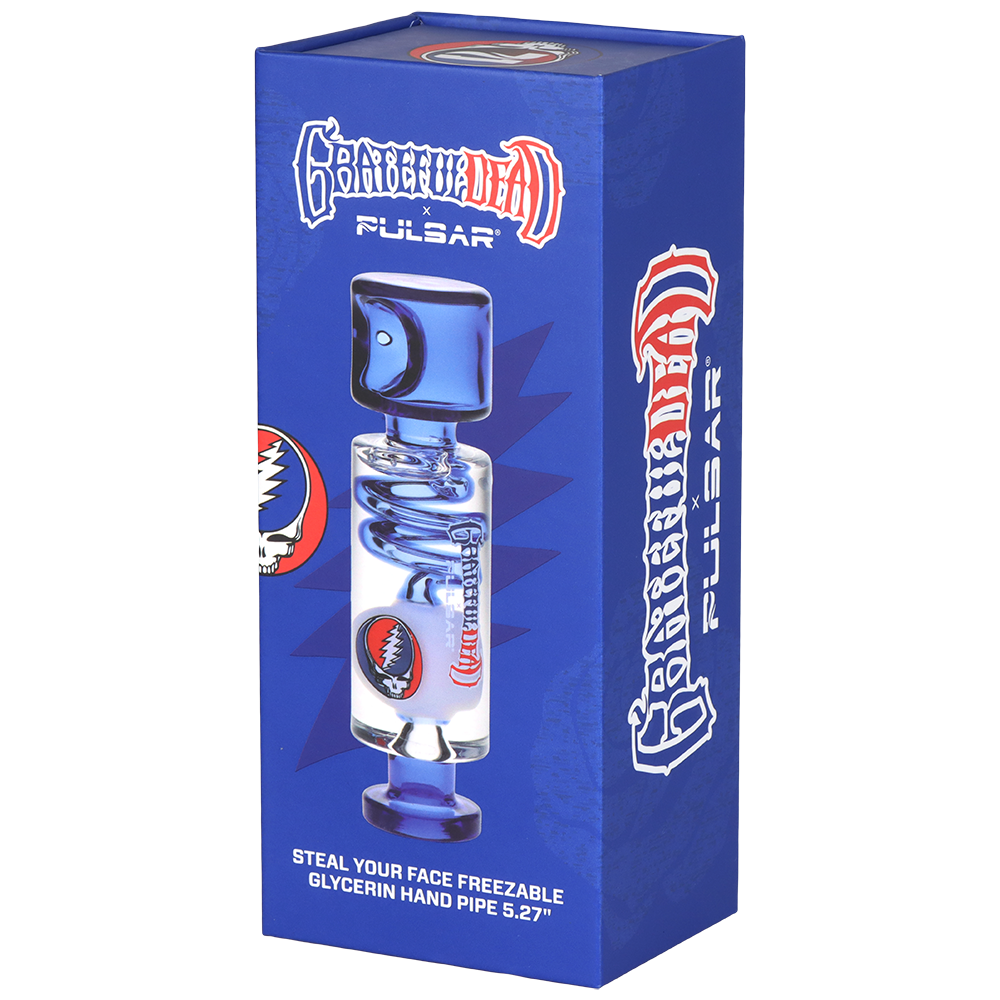 Grateful Dead x Pulsar Glycerin Spiral Hand Pipe | Gift Box Packaging