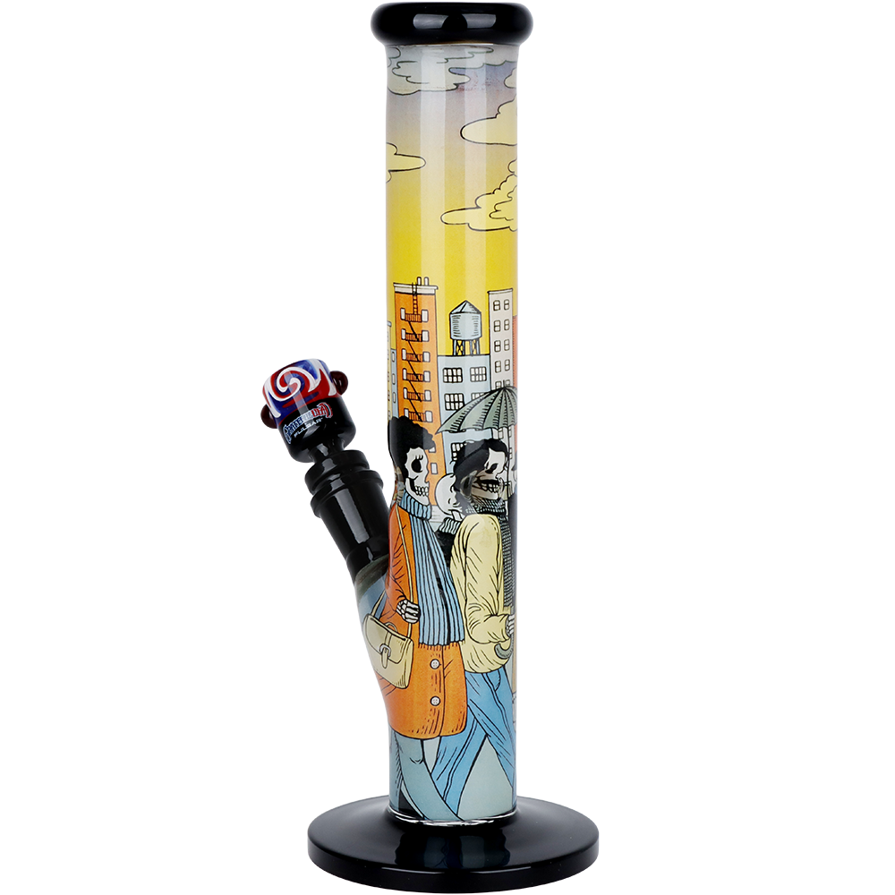 Grateful Dead x Pulsar Inside Print Straight Tube Bong | Street People | Back View