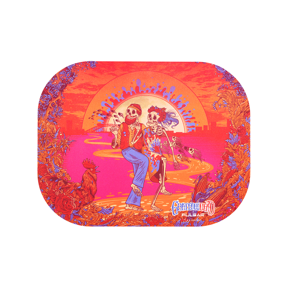 Grateful Dead x Pulsar Mini Magnetic Rolling Tray Lid | Sunset Dance