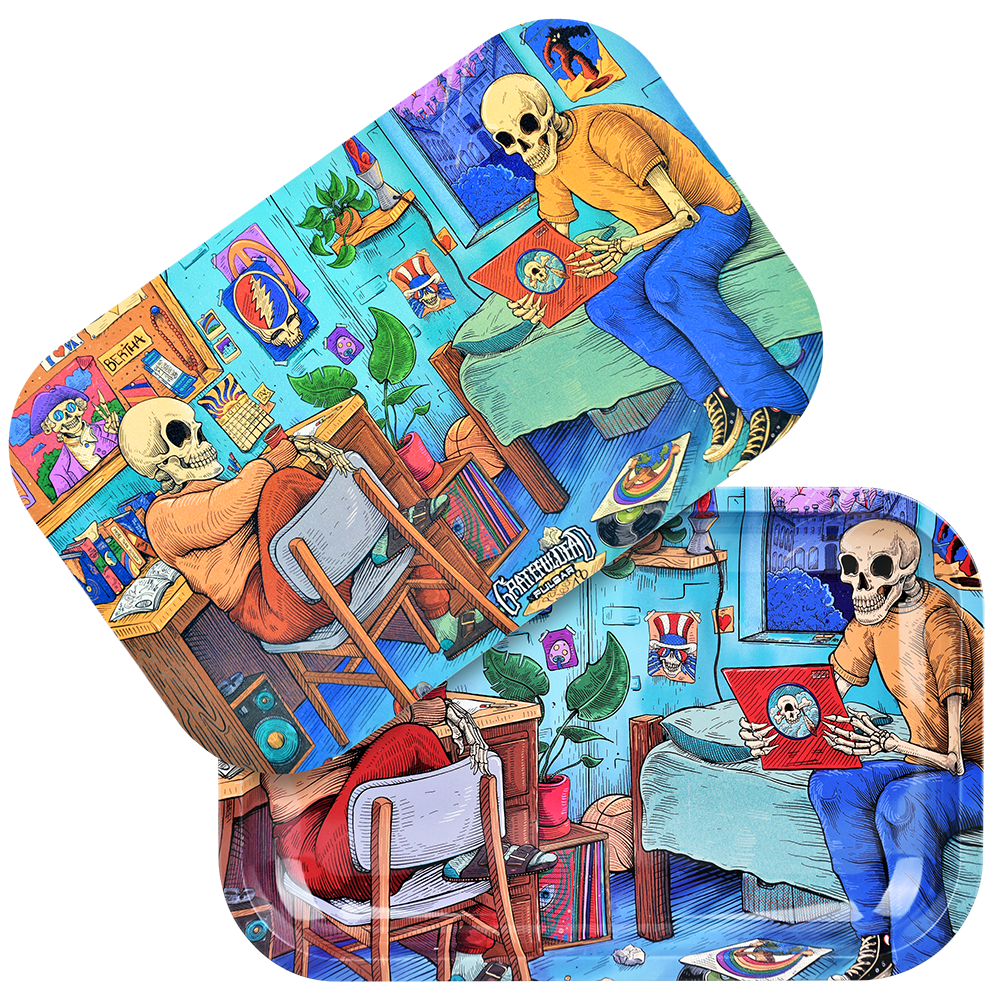 Grateful Dead x Pulsar Metal Rolling Tray & Lid Set | Deadhead Dorm
