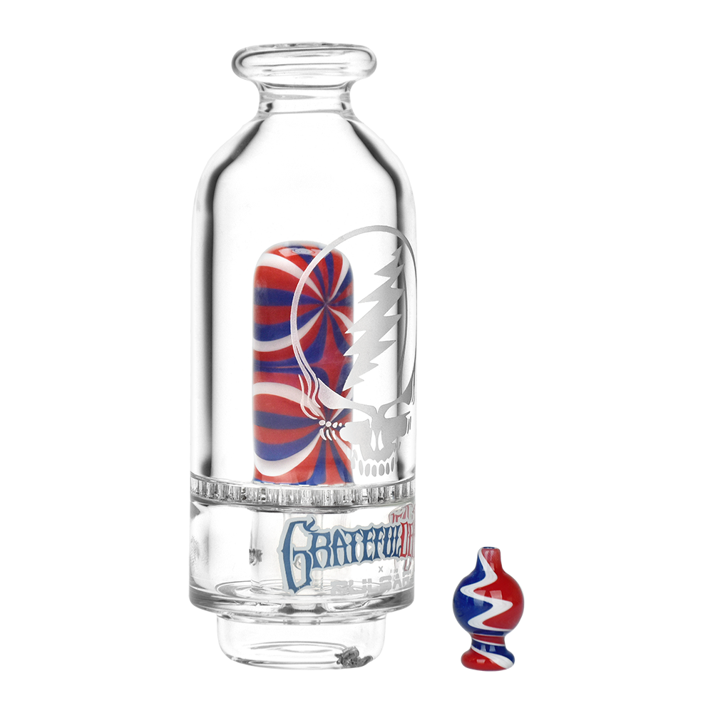 Grateful Dead x Pulsar Sandblasted Stealie Rig Set for Puffco Peak Series | Side View