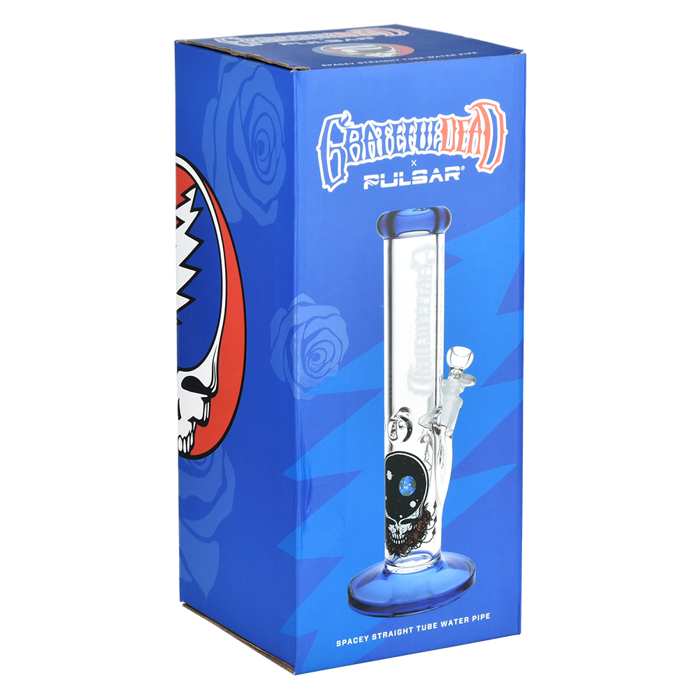 Grateful Dead x Pulsar Space Your Face Straight Tube Bong | Packaging