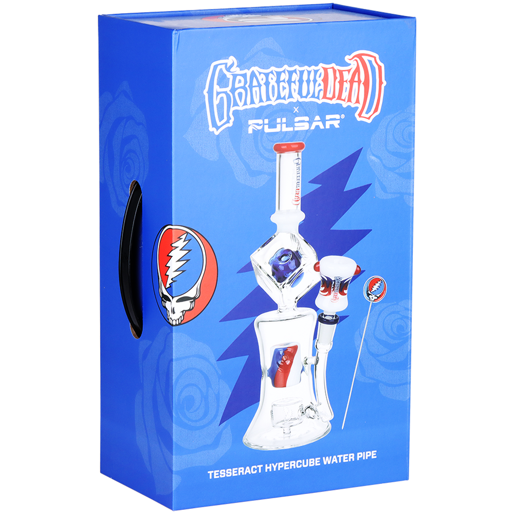 Grateful Dead x Pulsar Tesseract Hypercube Bong Set | Gift Box Packaging