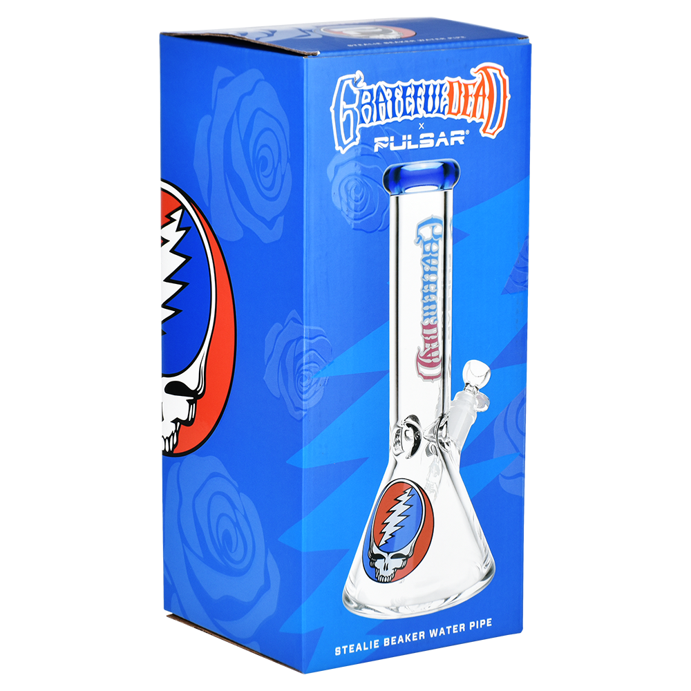 Grateful Dead x Pulsar Steal Your Face Beaker Bong | Packaging