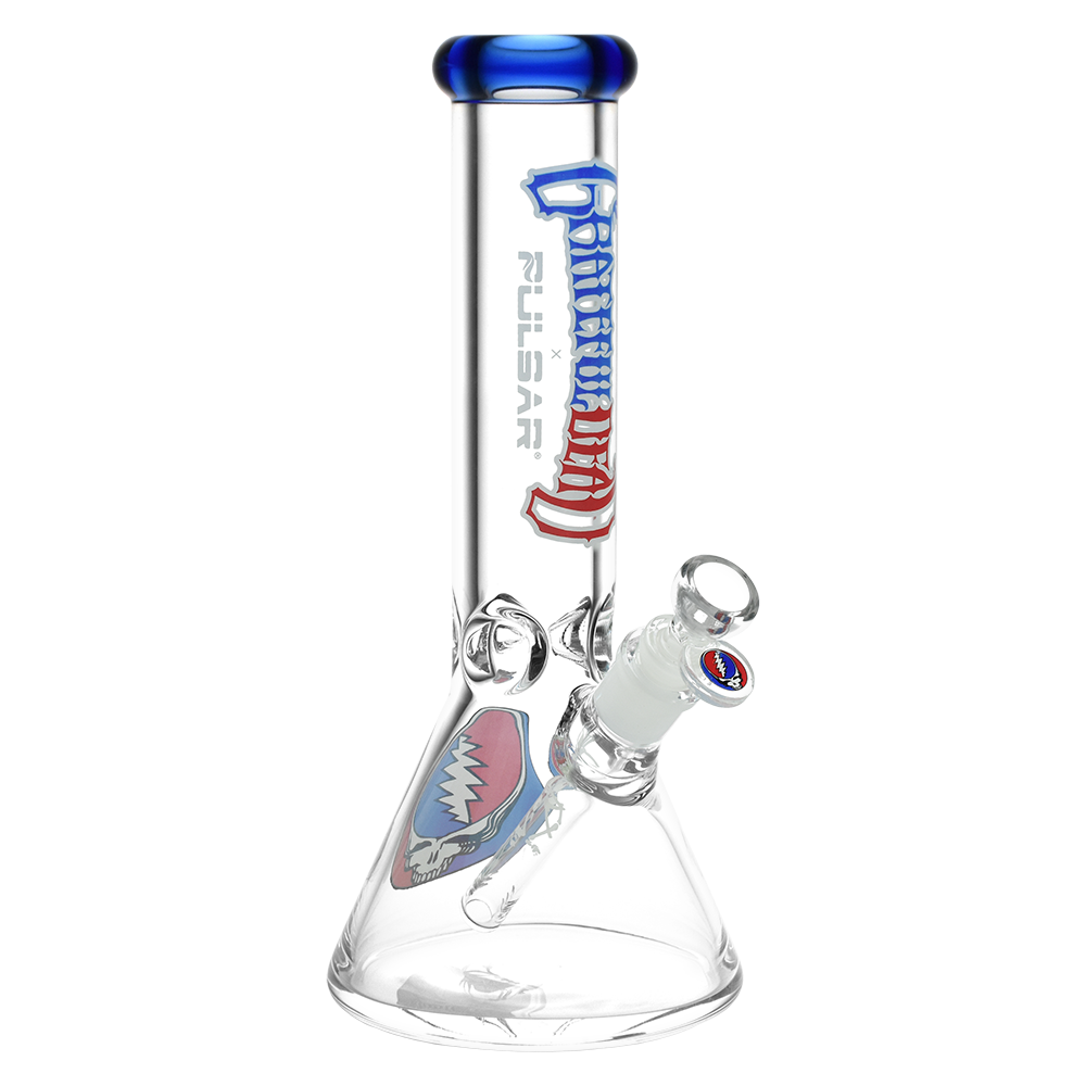 Grateful Dead x Pulsar Steal Your Face Beaker Bong | Front View