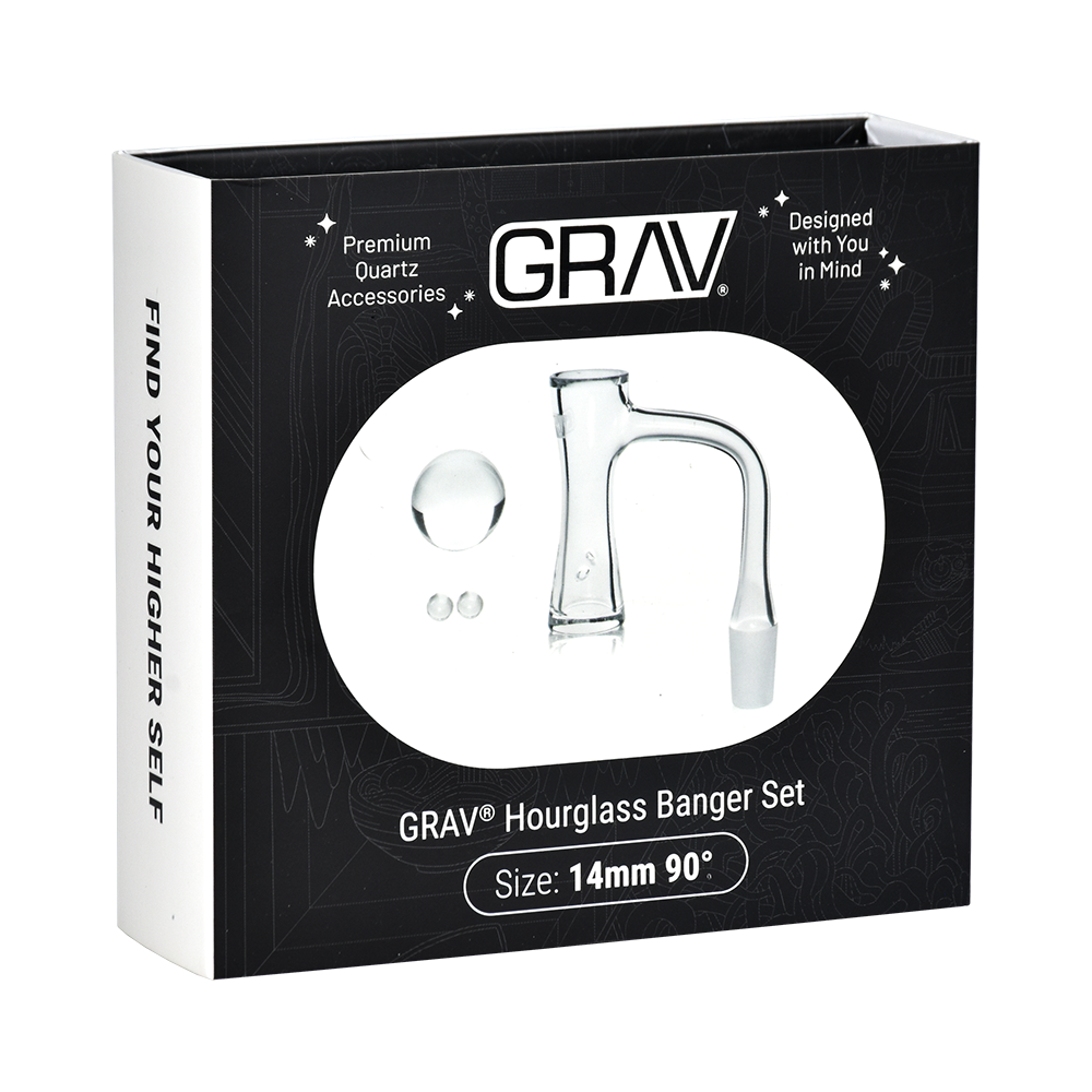 GRAV Hourglass Banger Set | 90 Degree | Packaging