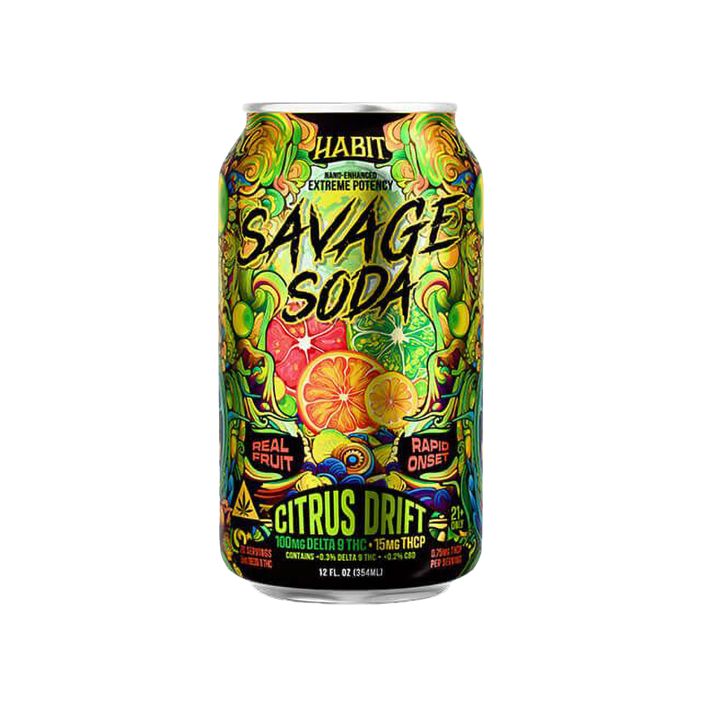Habit D9 THC Savage Edition Soda | Citrus Drift | Individual Can