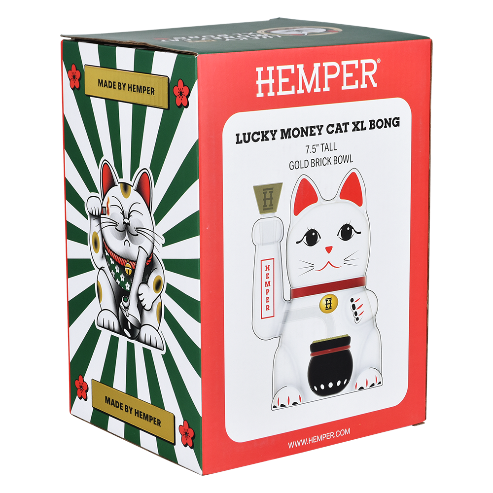 Hemper Lucky Money Cat Bong | Gift Box Packaging