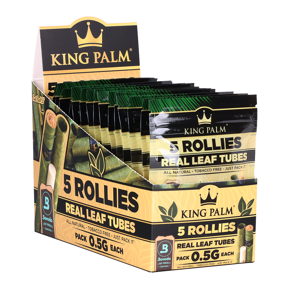 King Palm Leaf Rolls | Rollie 5 Pack Display