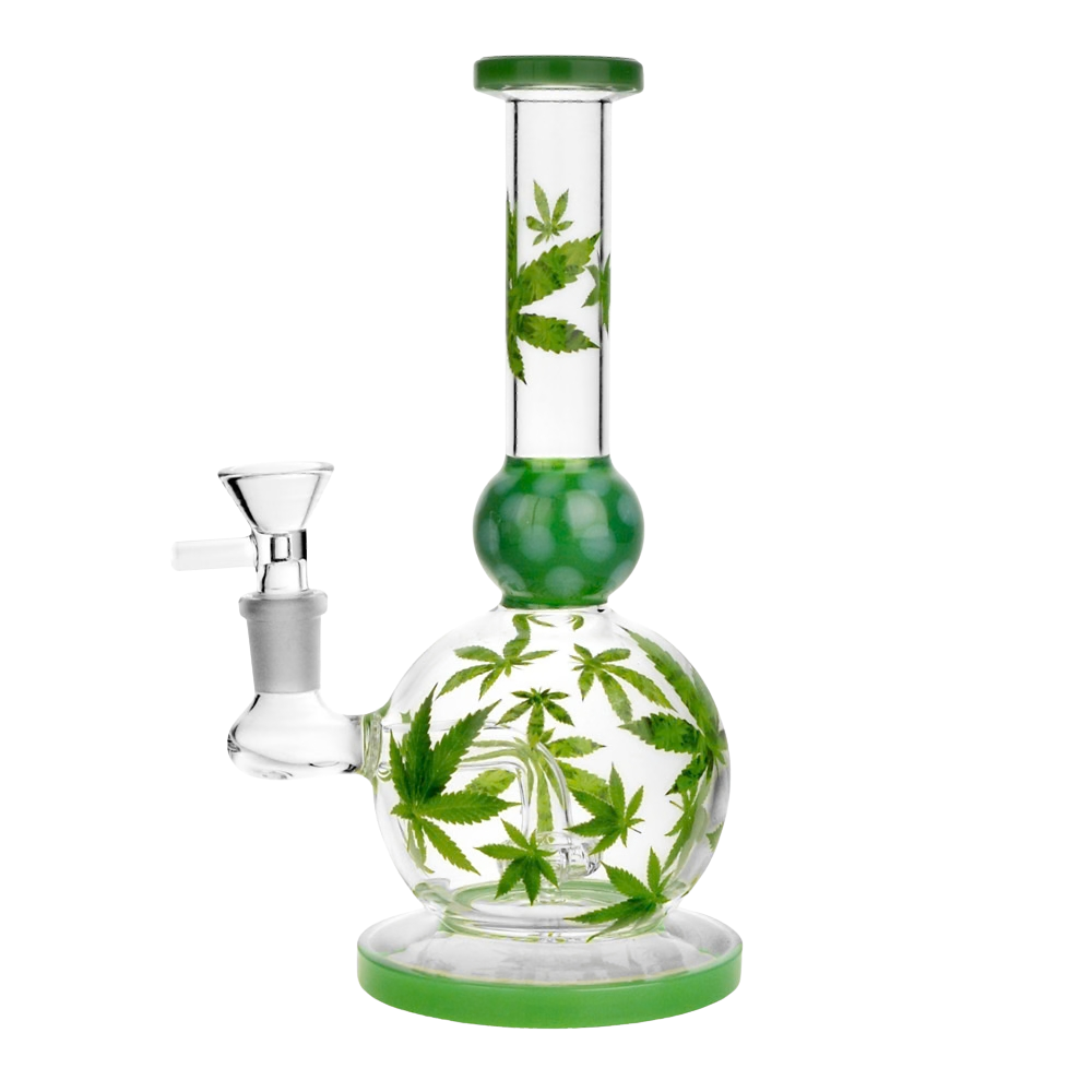 Leafy Green Bubble Base Bong