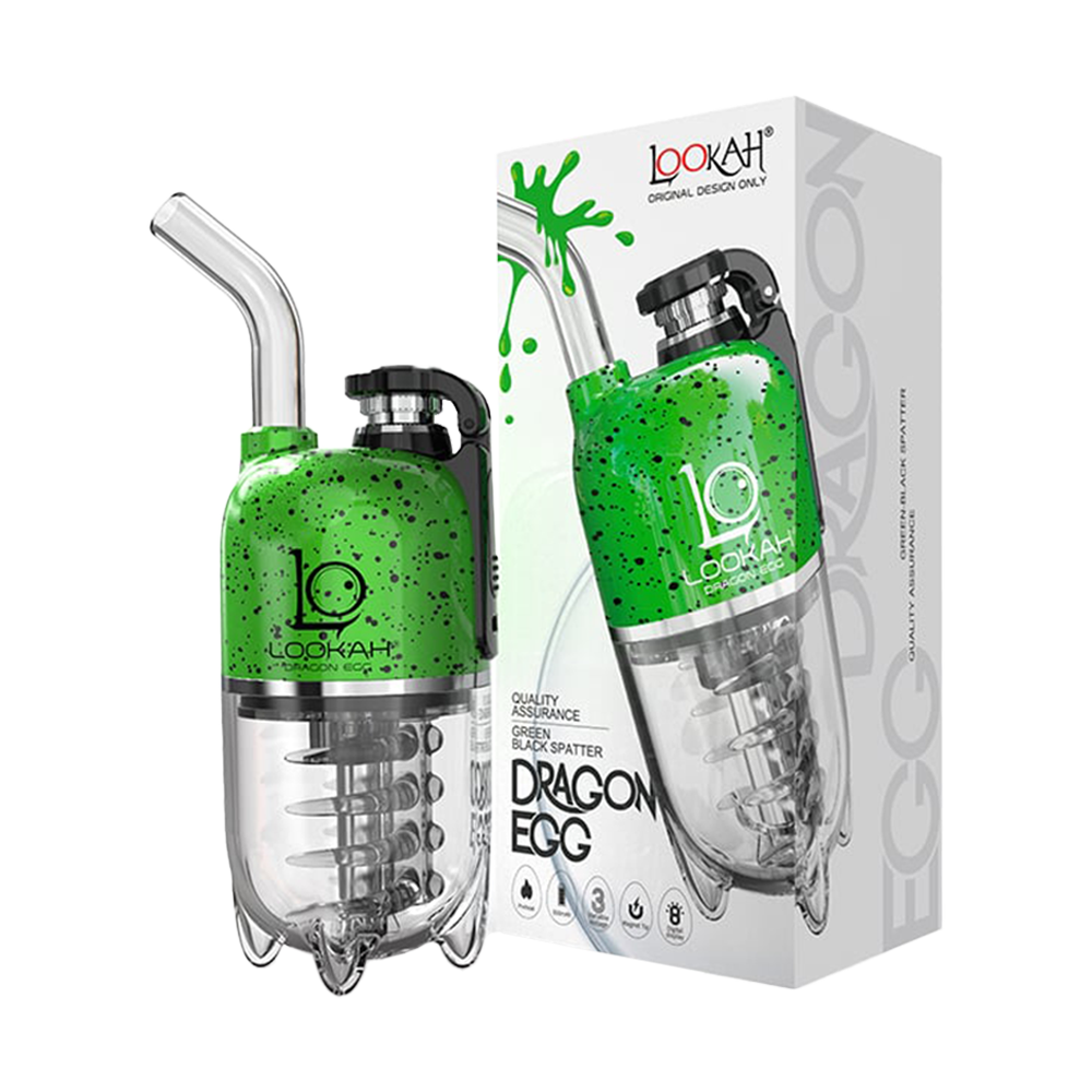 Lookah Dragon Egg eRig Bubbler | Splatter Edition | Green