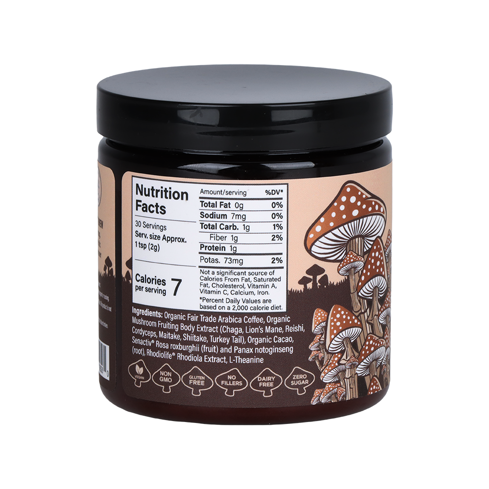 Melting Forest Adaptogenic Mushroom Instant Coffee | Nutrition Facts