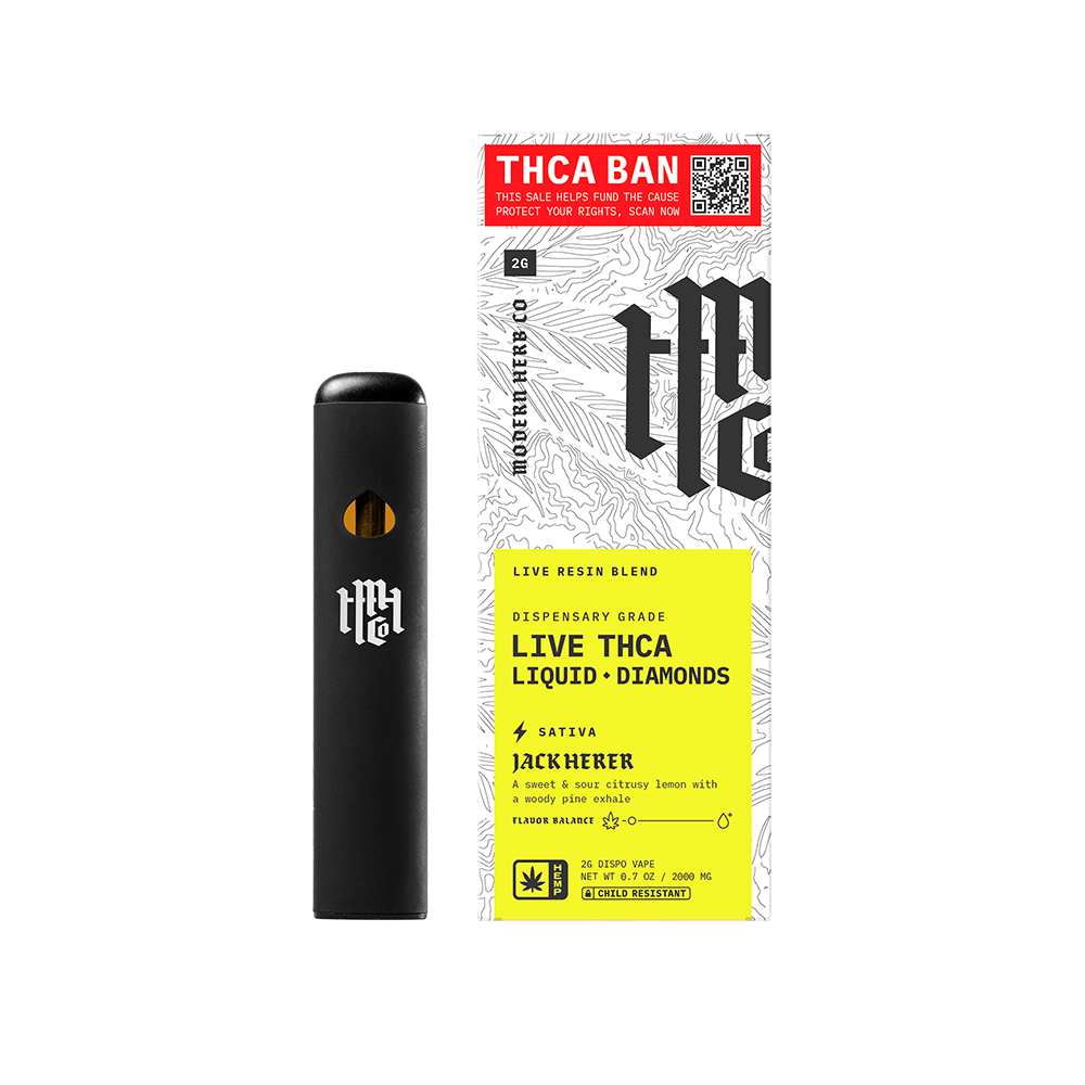 Modern Herb Co Liquid Diamonds THCA Disposable Vape | Jack Herer | 2 Gram