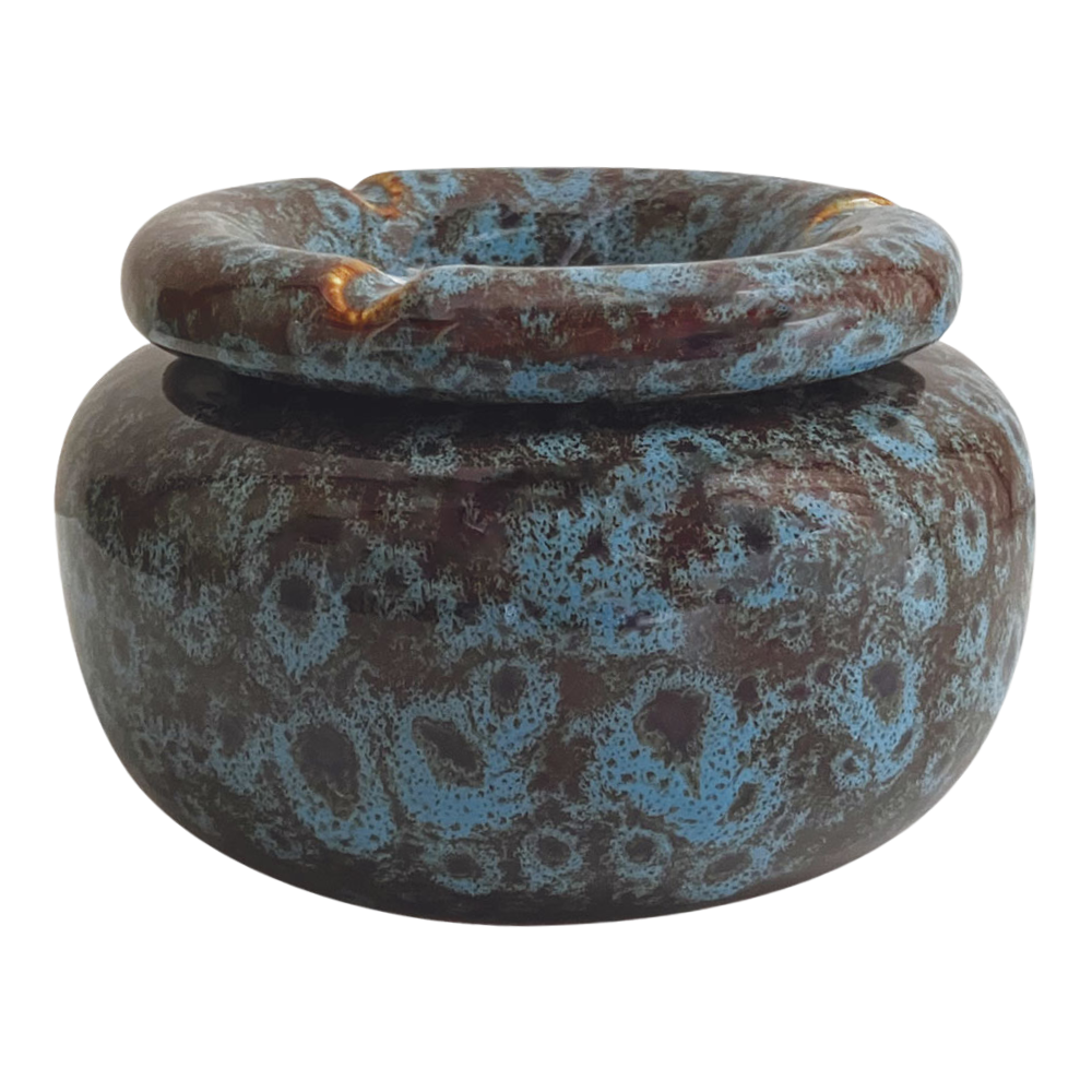 Moroccan Ceramic Ashtray | Reactive Blue
