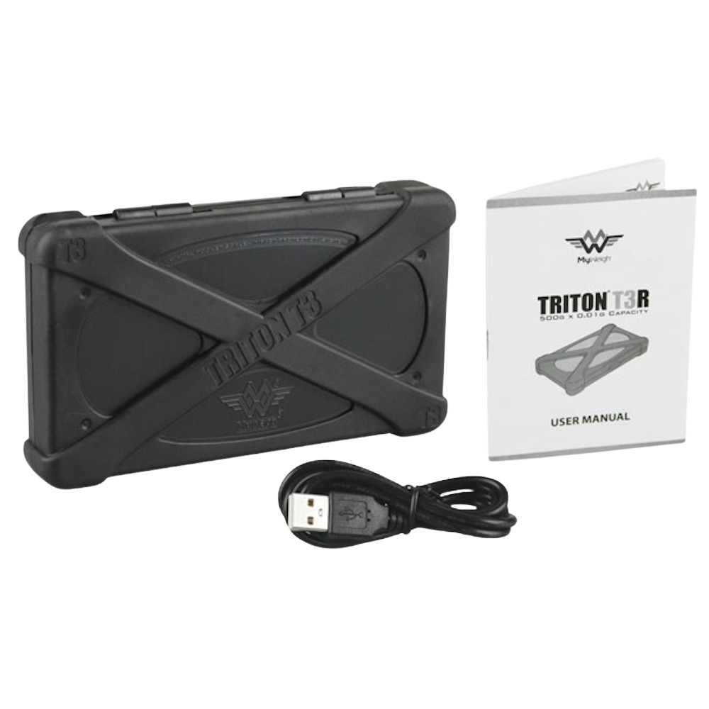 MyWeigh Triton T3R Rechargeable Digital Scale | Contents