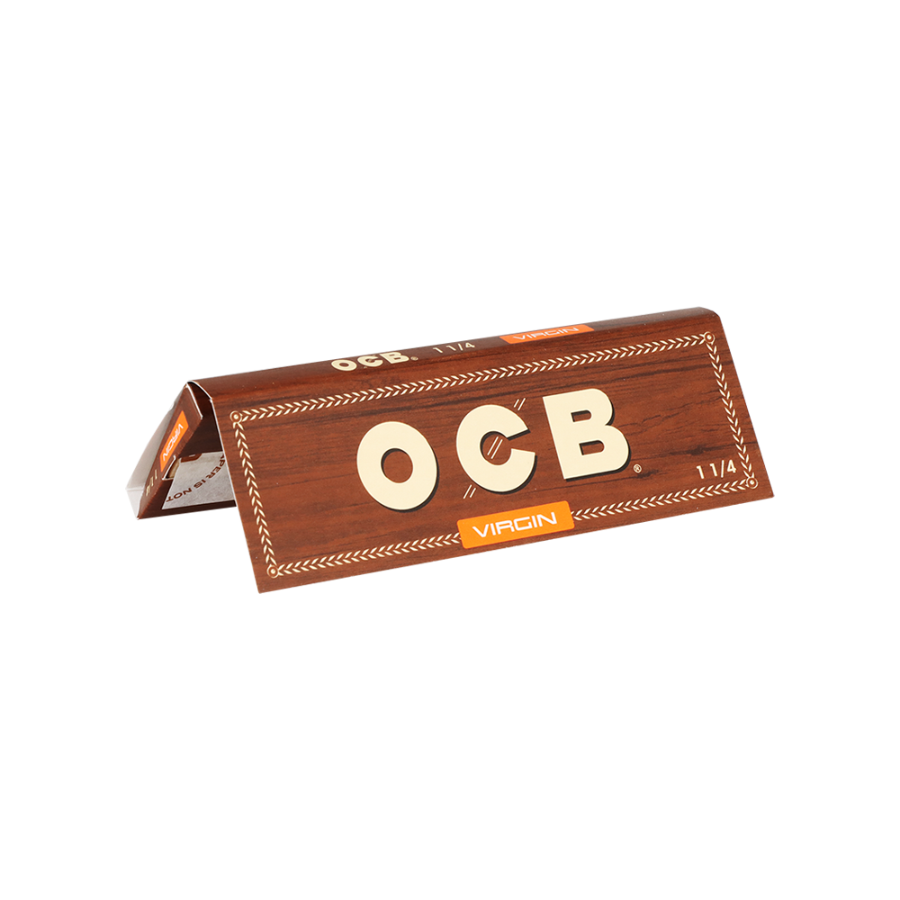 OCB Virgin Rolling Papers | 1 1/4 Inch | Booklet Front