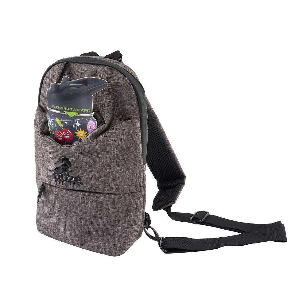 Ooze Traveler Series Smell Proof Cross-body Bag | Gray | Contents View