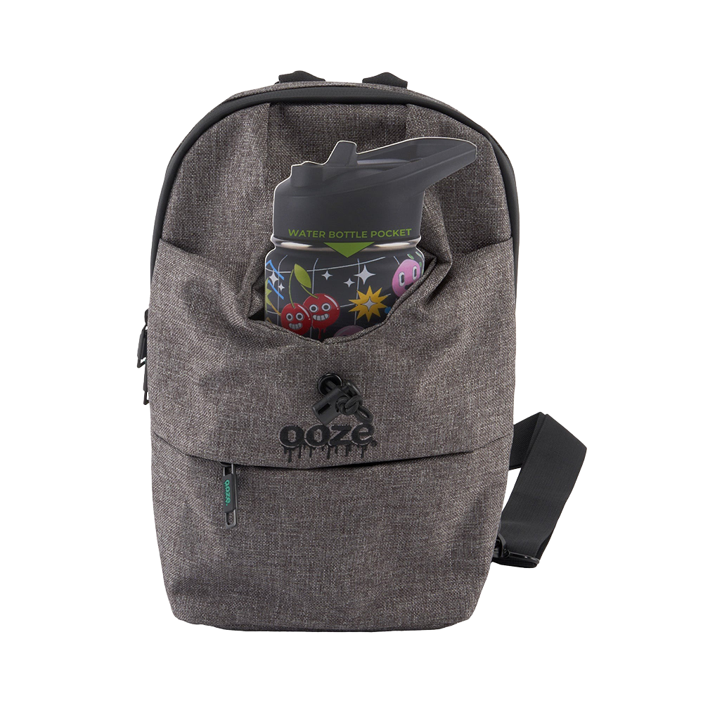 Ooze Traveler Series Smell Proof Cross-body Bag | Gray | Front View