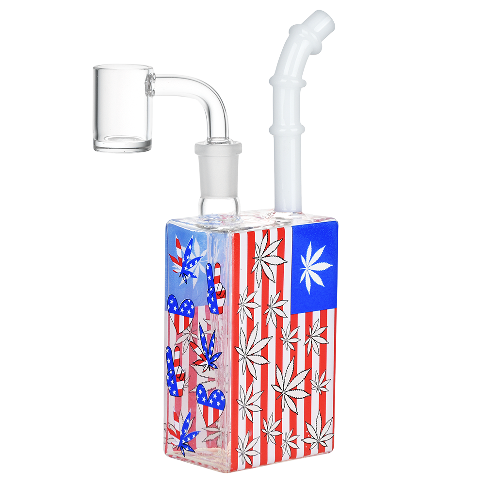 Patriotic Leaf Glow Juice Box Dab Rig | Red White & Bloom - Pulsar Pulsar Shop Patriotic Leaf Glow Juice Box Dab Rig | Red White & Bloom - Pulsar Pulsar Shop
