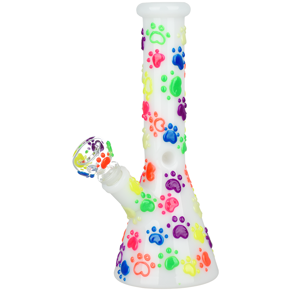 Paws for the Cause Glow Beaker Bong | Front View