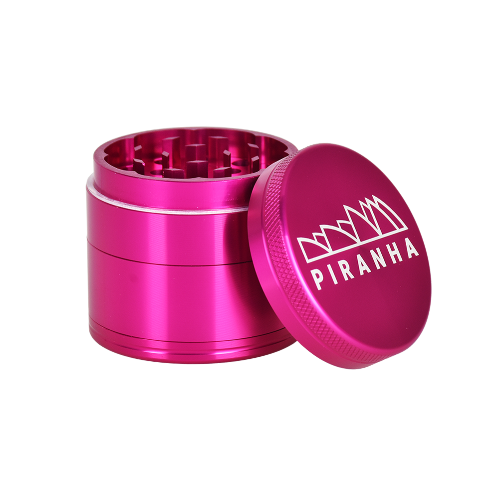 Piranha Aluminum Grinder | 4pc | 2" | Pink