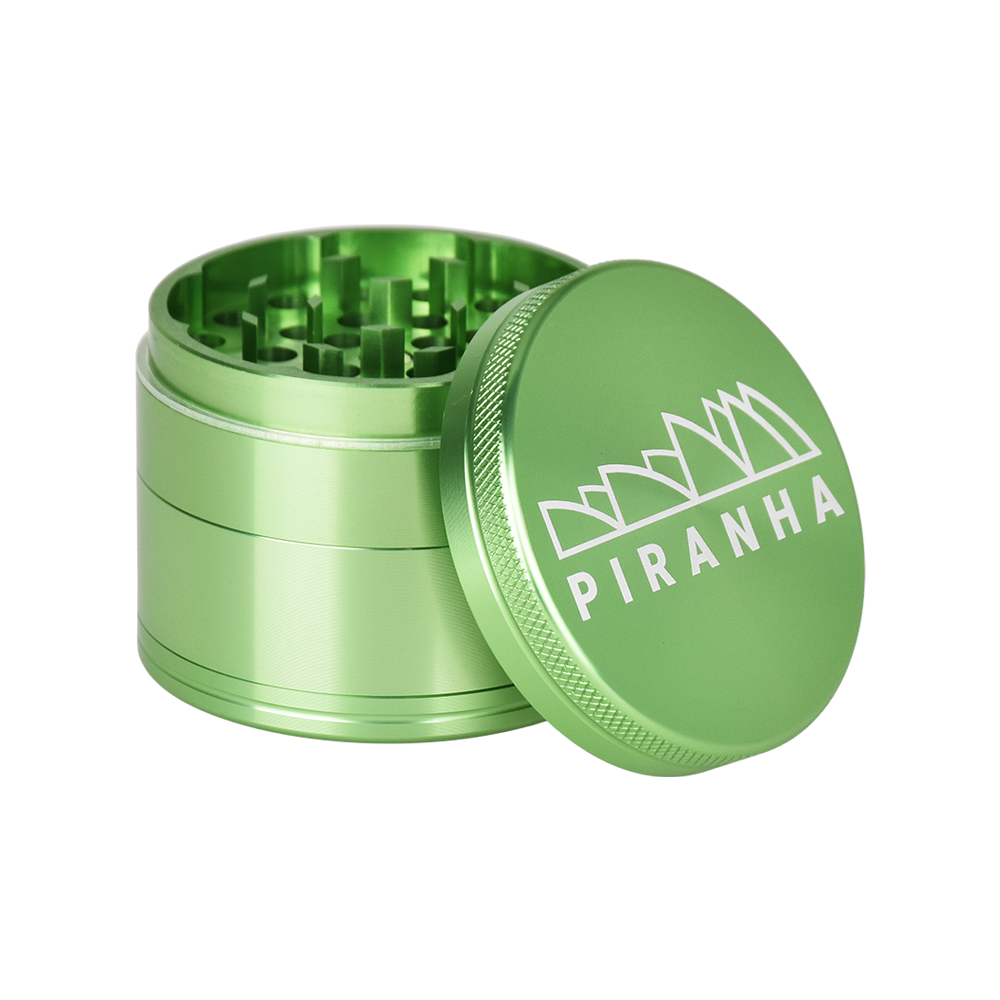 Piranha Aluminum Grinder | 4pc | 2.2" | Green