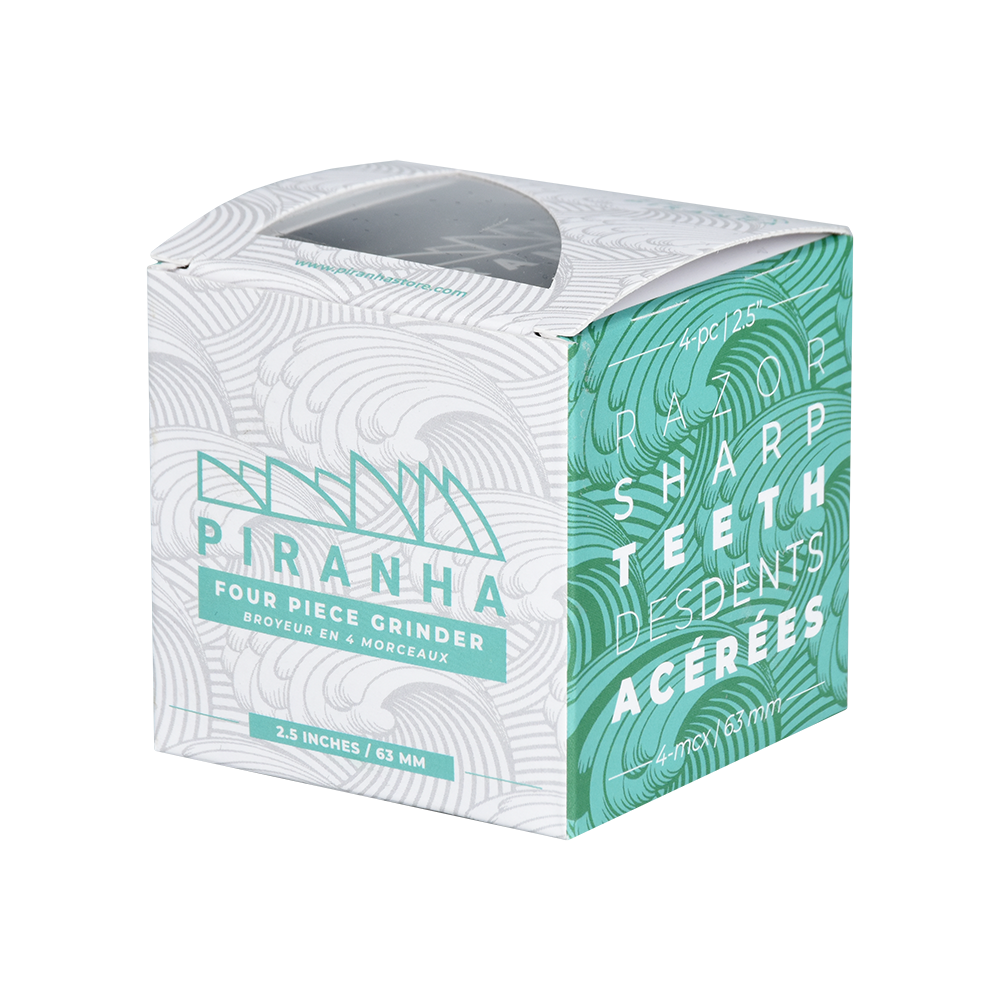 Piranha Aluminum Grinder | 4pc | 2.5" | Packaging