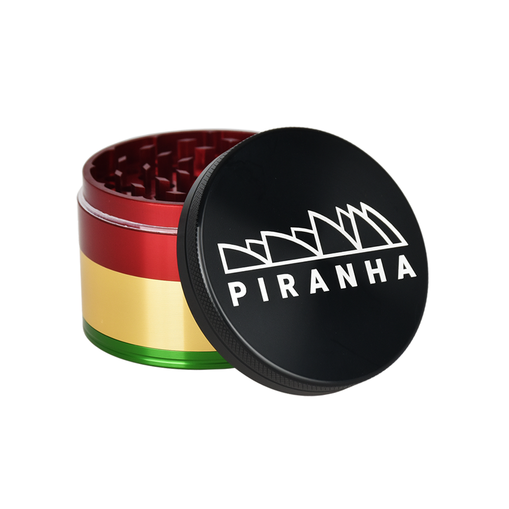 Piranha Aluminum Grinder | 4pc | 2.5" | Rasta