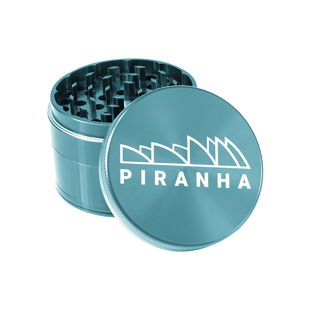 Piranha Aluminum Grinder | 4pc | 3" | Turquoise