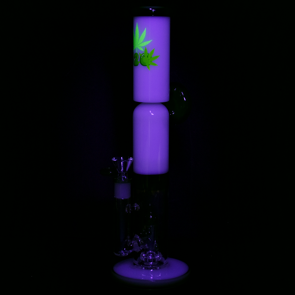 Pulsar 420 Hazy Glow Bong | Glow In The Dark | Front View