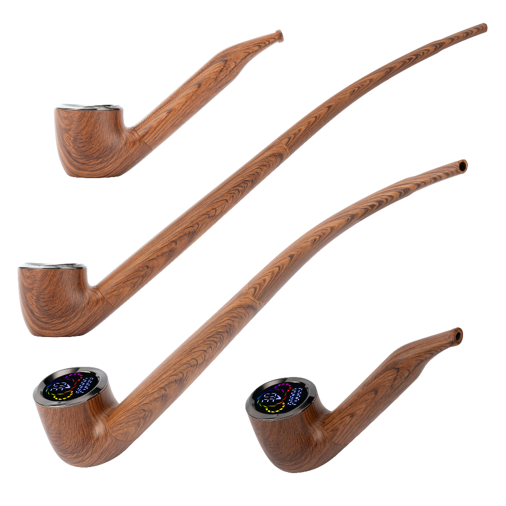 Pulsar 510 DL Wizard Pipe Auto-Draw Vape | Bewitched Briar | Sherlock & Wizard Stems Side View