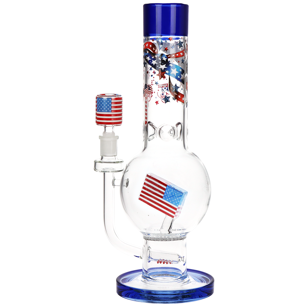 Pulsar American Flag Bubble Bong | Back View